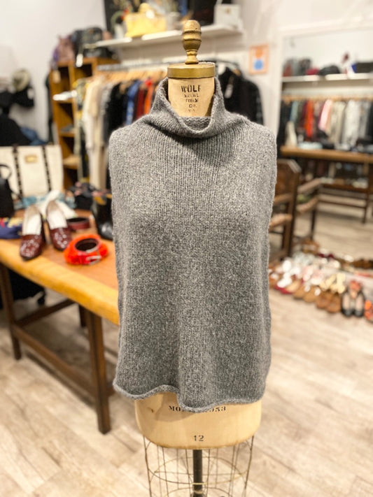 Lunya Grey Baby Alpaca Poncho, OS