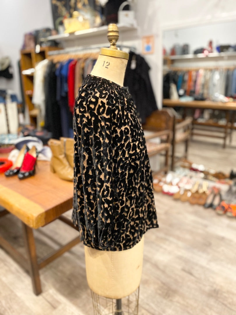Tucker Leopard Silk Blouse, Petite