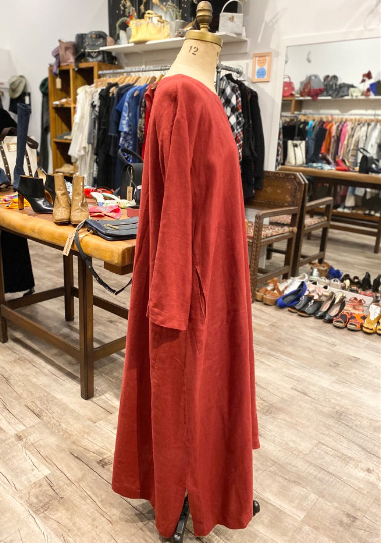 Eskandar Red Linen Dress, 1