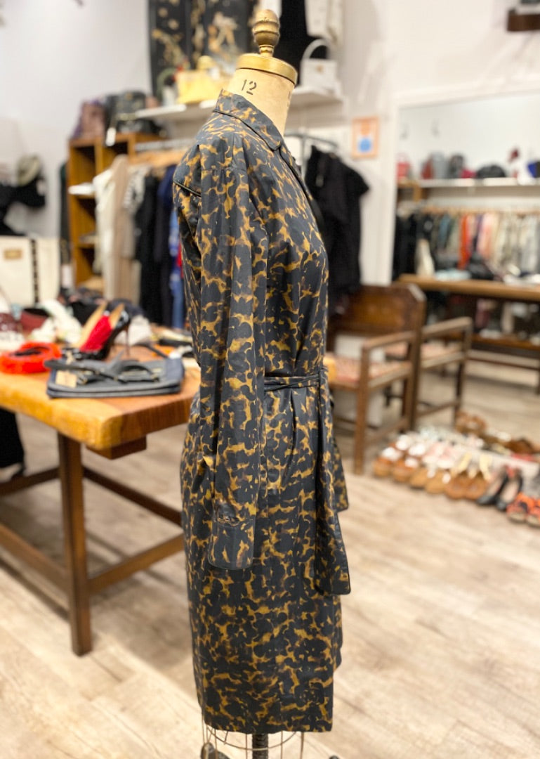 Dries Van Noten Leopard Cotton Dress, 36