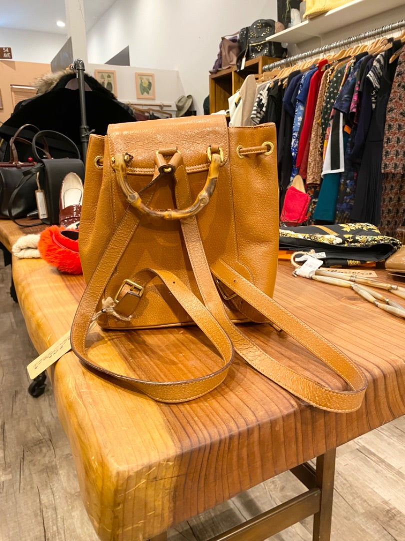 Gucci Tan Leather Backpack, OS