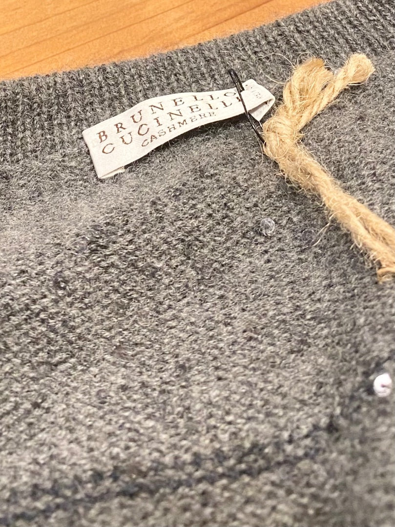 Brunello Cucinelli Grey w/ Sequin Vest, Small