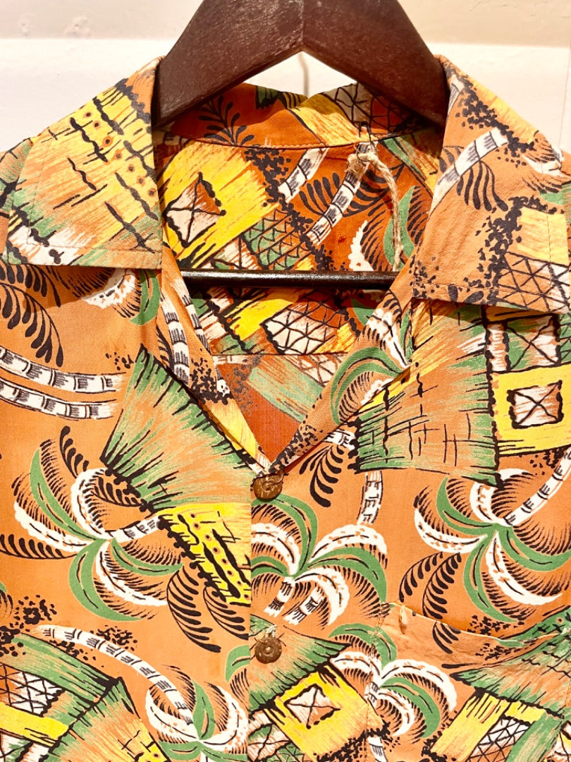 Hale Brown 40s ALOHA Shirt, XL