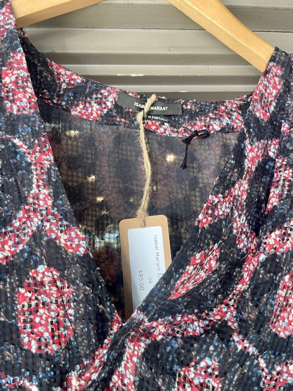 Isabel Marant Black/Red Blouse, 34
