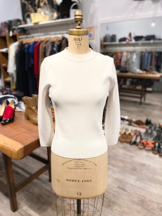 Brook Collection Cream Sweater, Large
