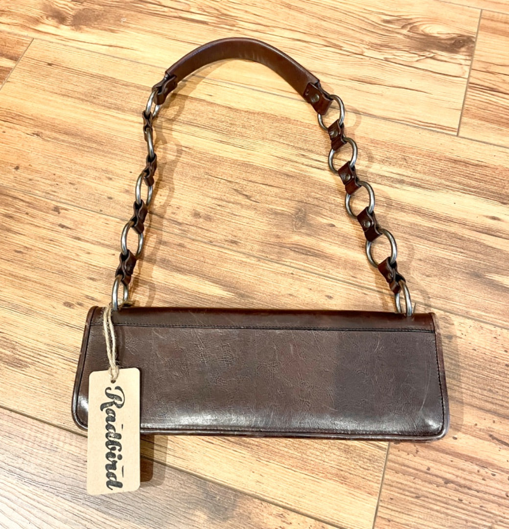 Yves Saint Laurent Brown Horizontal Leather Purse, OS