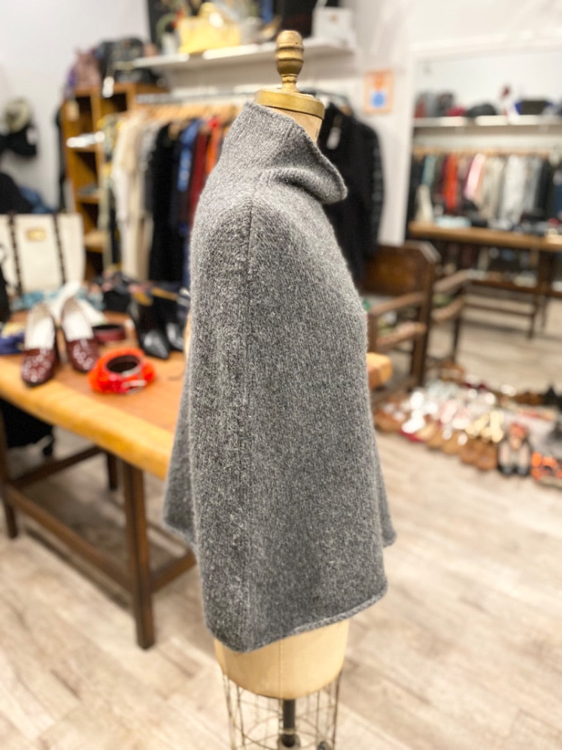 Lunya Grey Baby Alpaca Poncho, OS