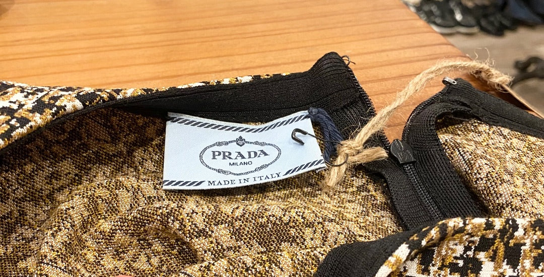 Prada Brown/Black Print Tank Dress, 40