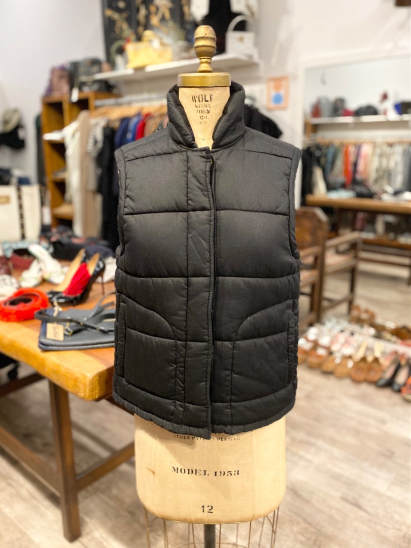 Xirena Black Cotton Vest, Small