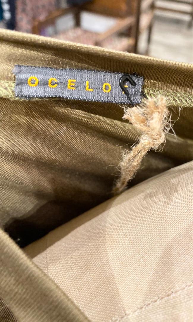 Ocelot Yellow Green Dye Blouse, Medium
