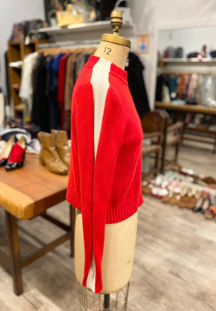 Bella Freud Red/White Sweater, Small