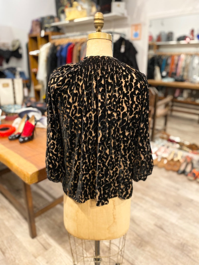 Tucker Leopard Silk Blouse, Petite