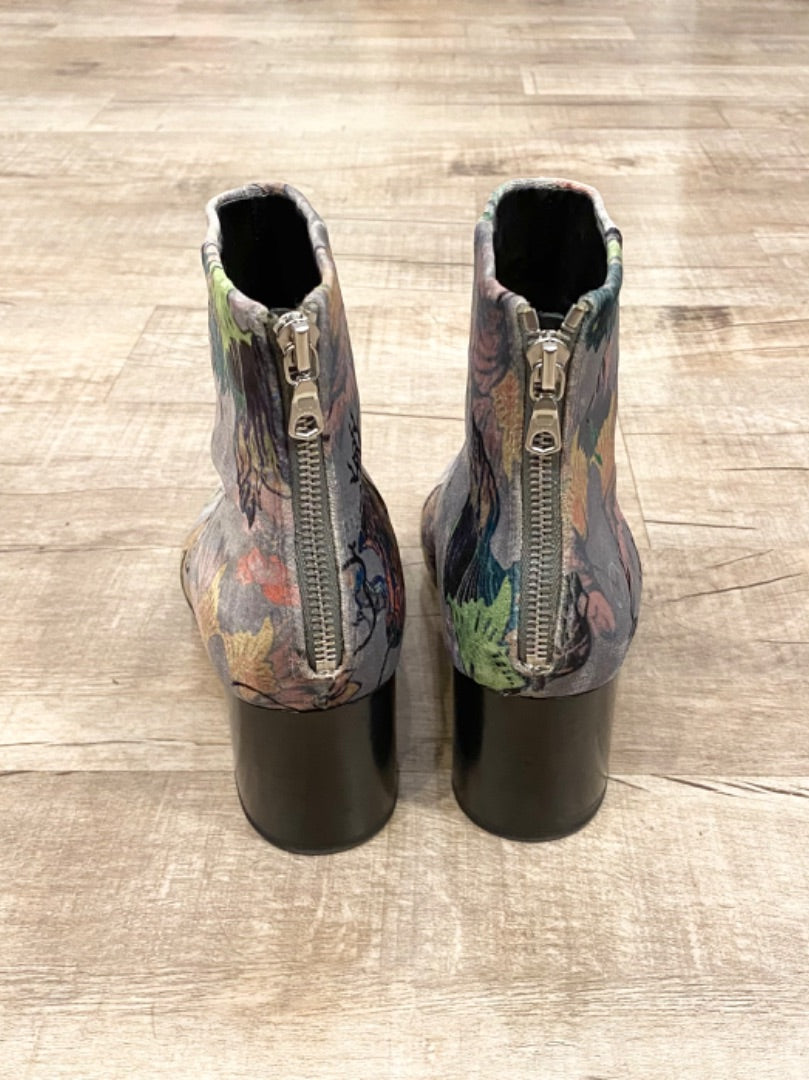 Rag & Bone Floral Floral Velvet Ankle Boots, 38
