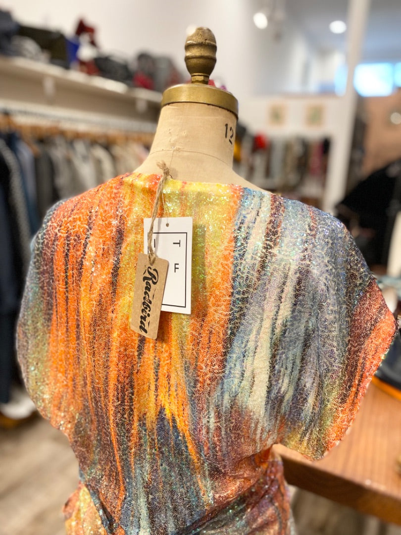 IMFL Multicolor Sequin Dress, Small