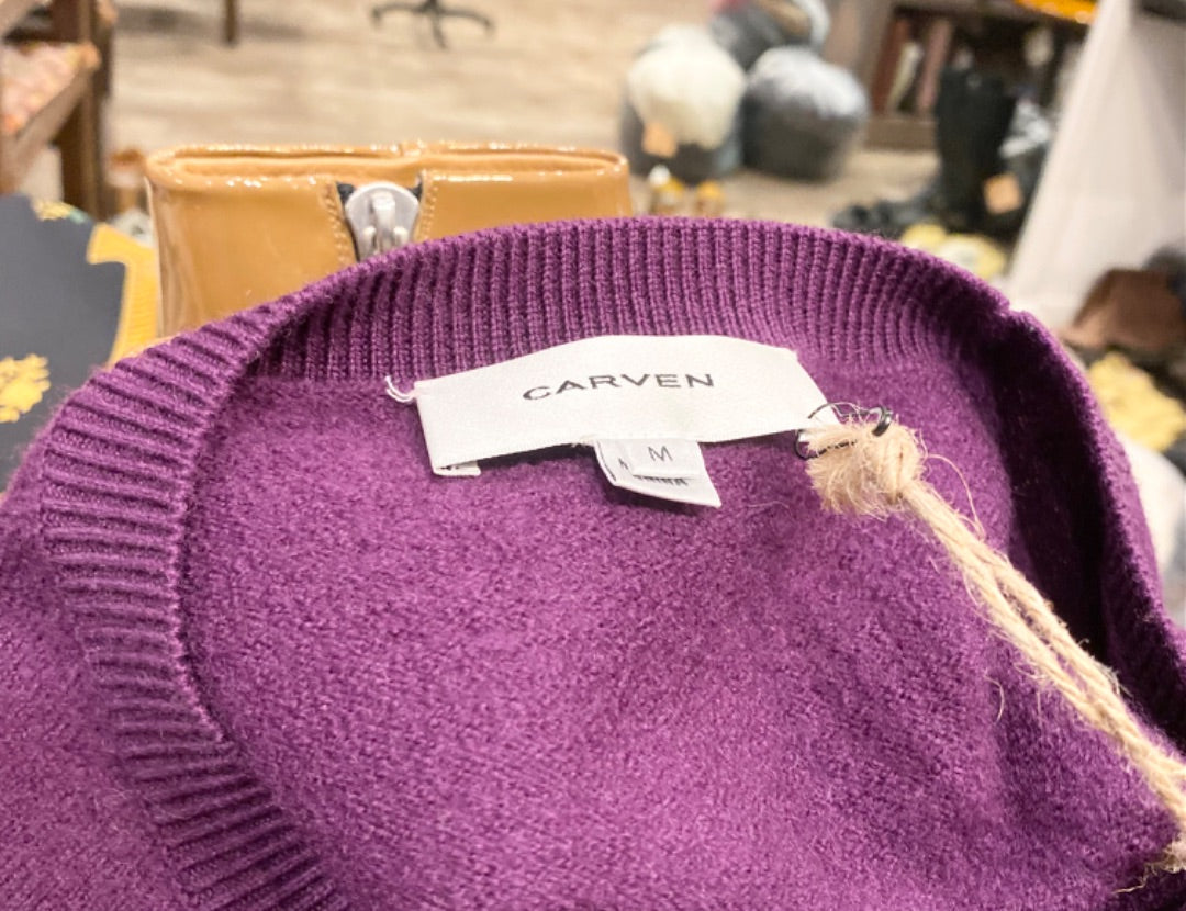 Carven Purple/Grey Sweater, Medium