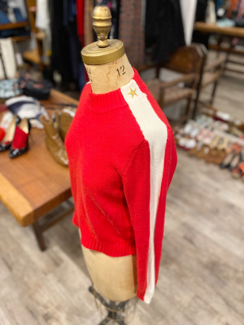 Bella Freud Red/White Sweater, Small