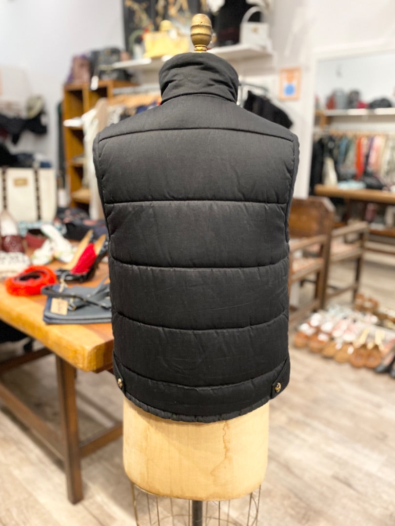 Xirena Black Cotton Vest, Small