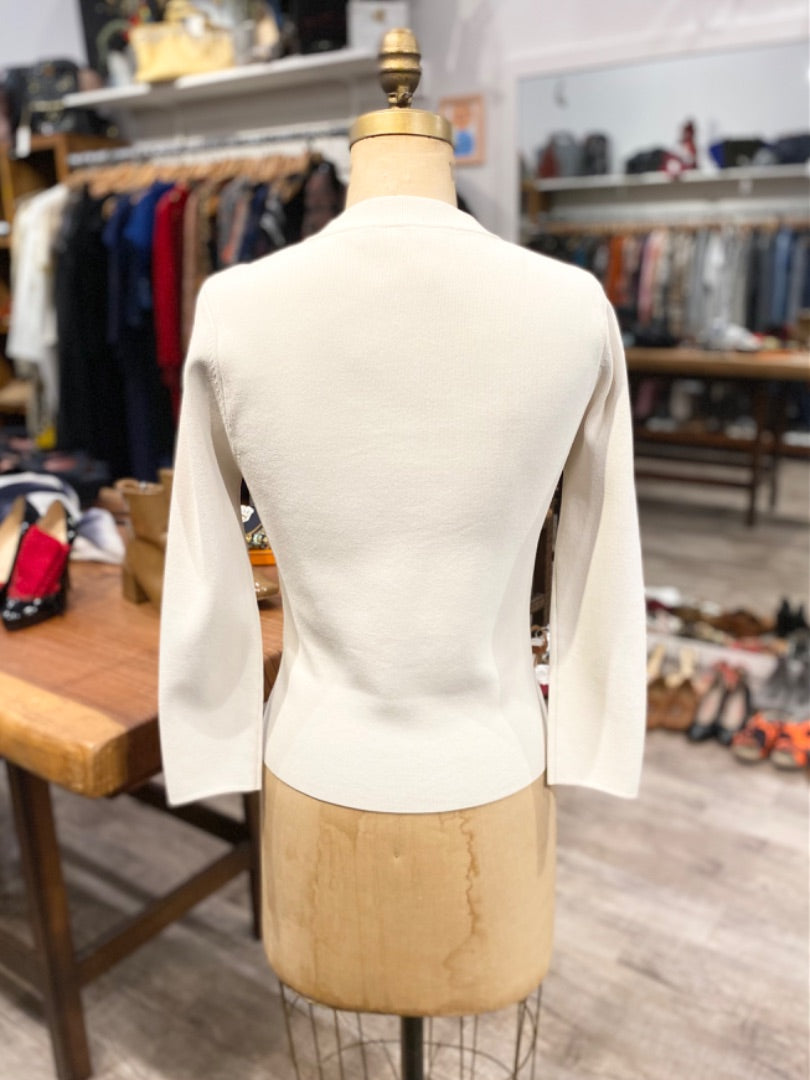 Brook Collection Cream Sweater, Large