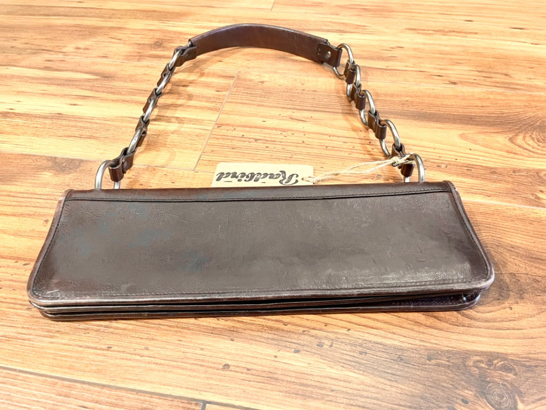 Yves Saint Laurent Brown Horizontal Leather Purse, OS