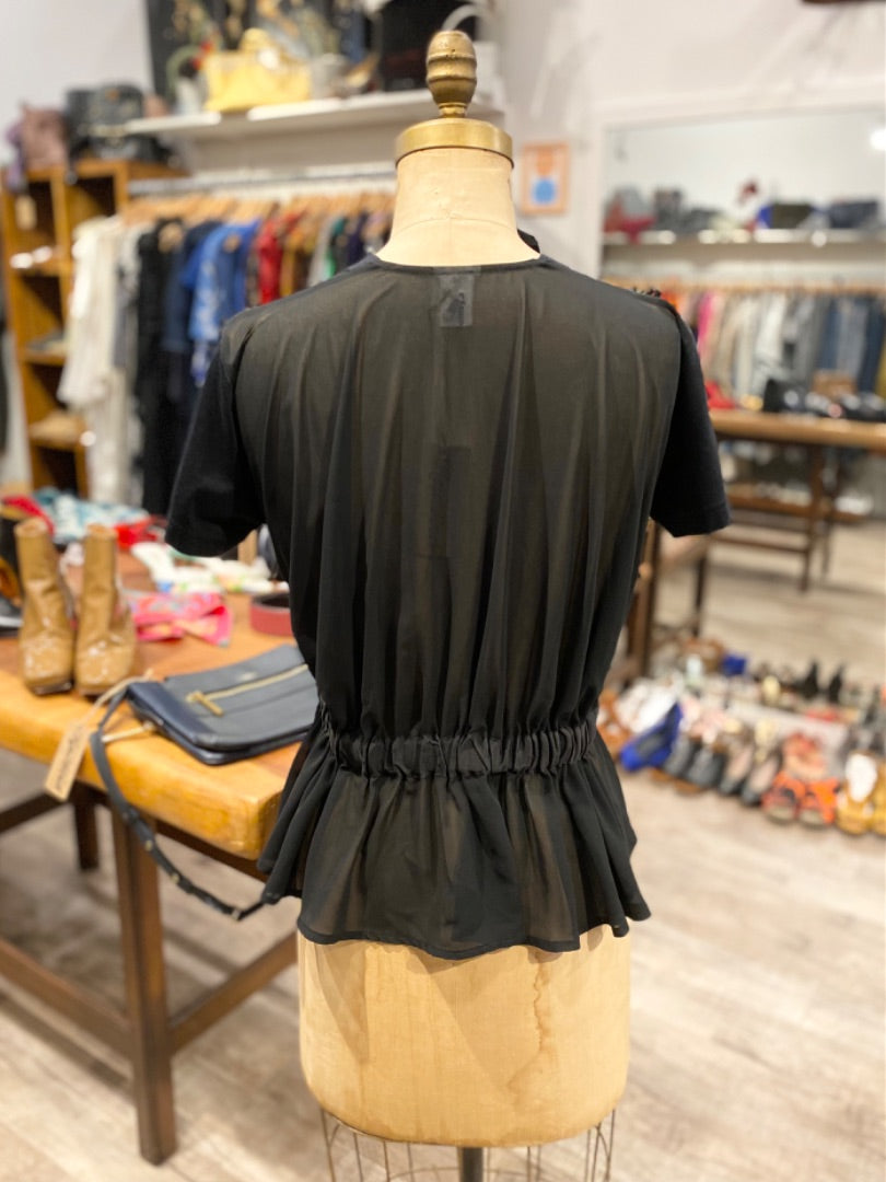 Noir Kei Ninomiya Black Belt Blouse, 8