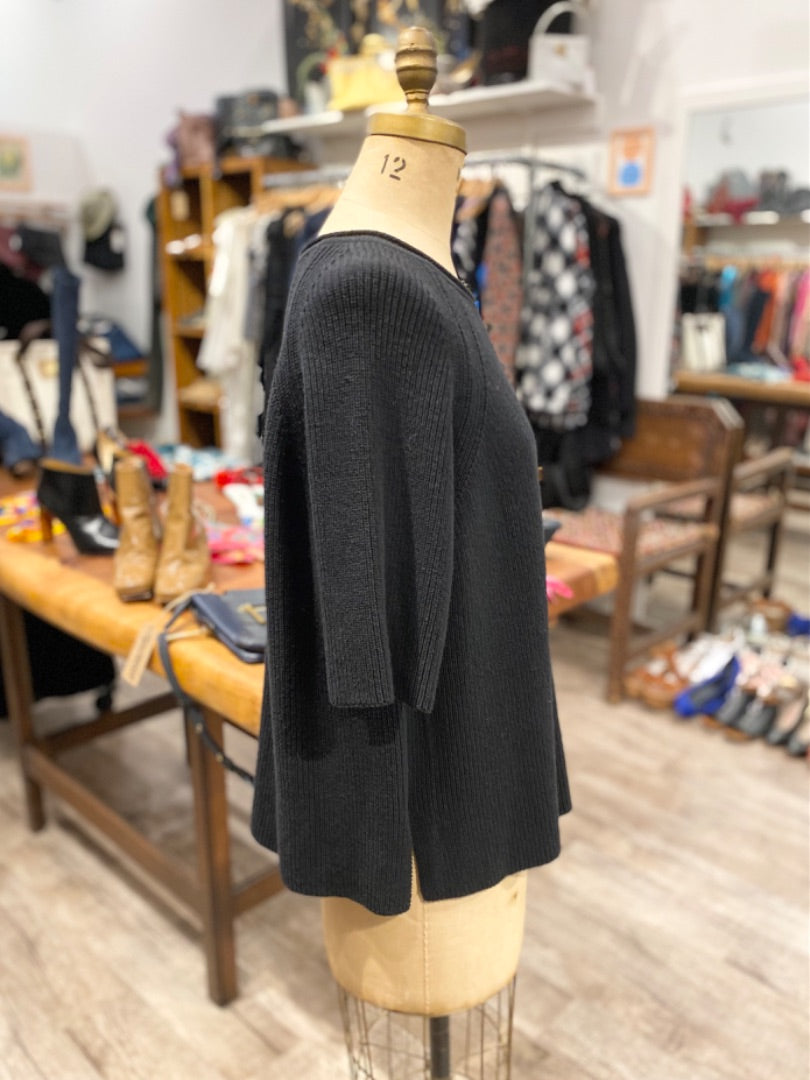 Cordera Black Knit Sweater, Medium