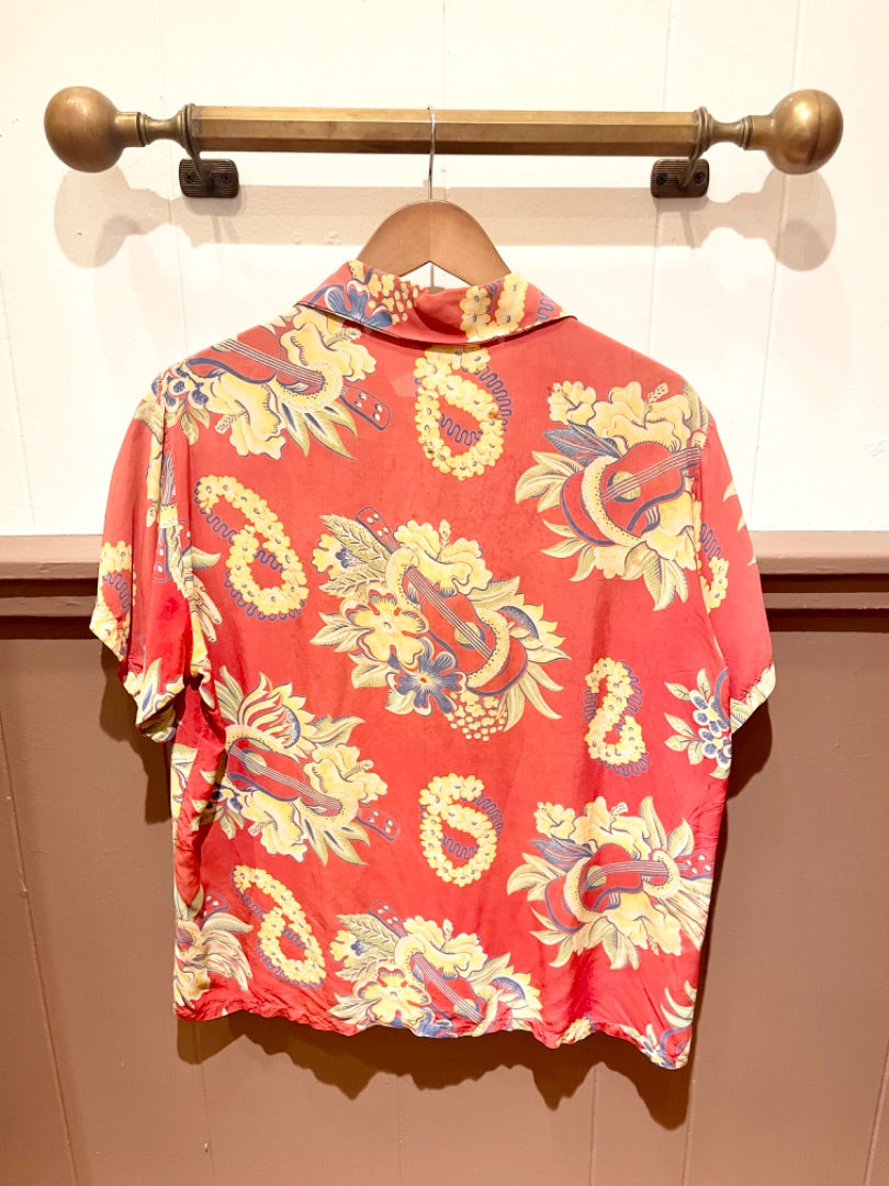 California Red 40s ALOHA Shirt, Large