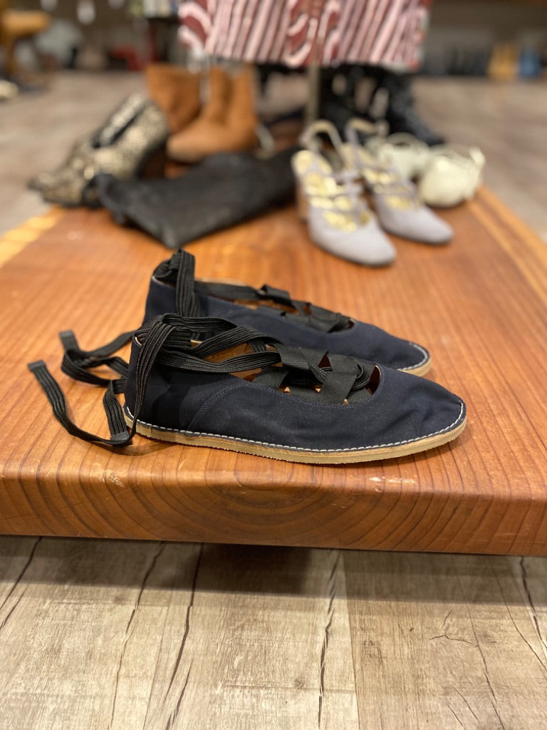 Dries Van Noten Navy Espadrilles, 38