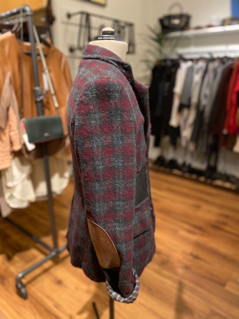 Junya Watanabe Burgundy Cut Out Blazer, Medium