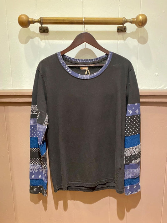 Kapital Black/Blue L/S Bandana Tee, 3