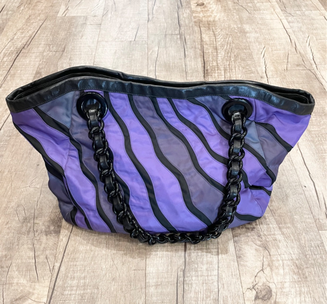 Prada Purple Nylon Swirl Bag, OS