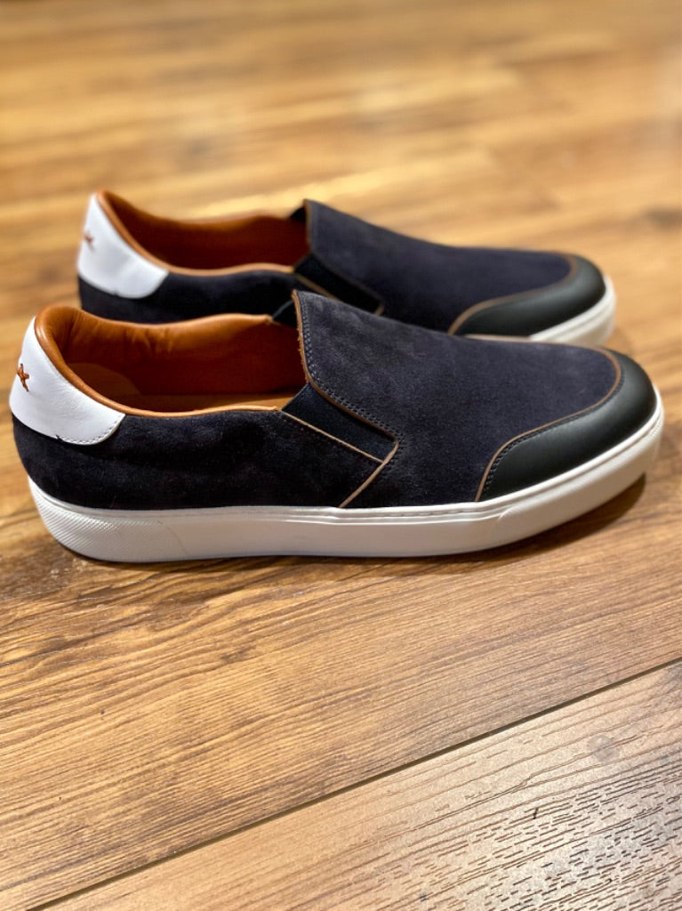 Ermenegildo Zegina Navy/Brown Suede Loafers, 12
