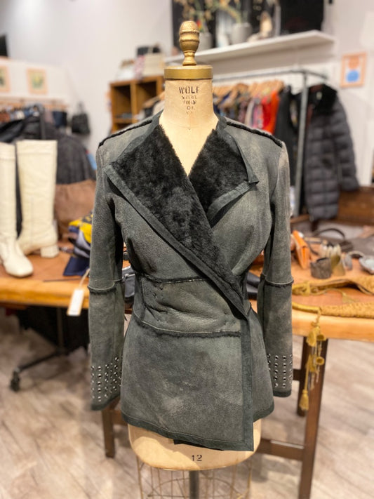 Thomas Wylde Leather Fur-Lined Jacket, 4