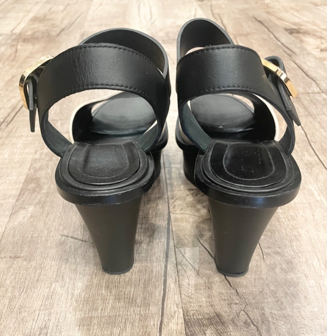 Marni Black/Cream Platform Shoes, 8