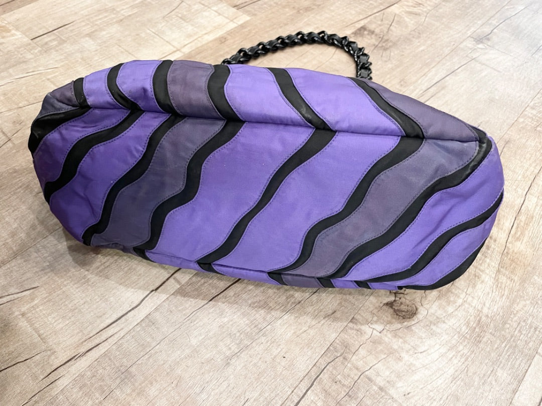 Prada Purple Nylon Swirl Bag, OS