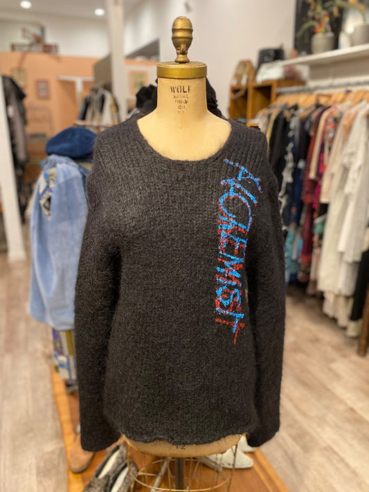 Comme Des Garcons Black Paint Sweater, Medium