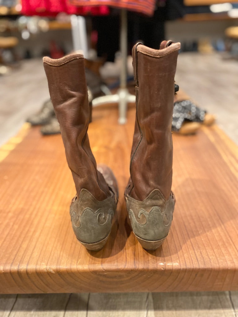Golden Goose Brown Cowboy Boots, 7