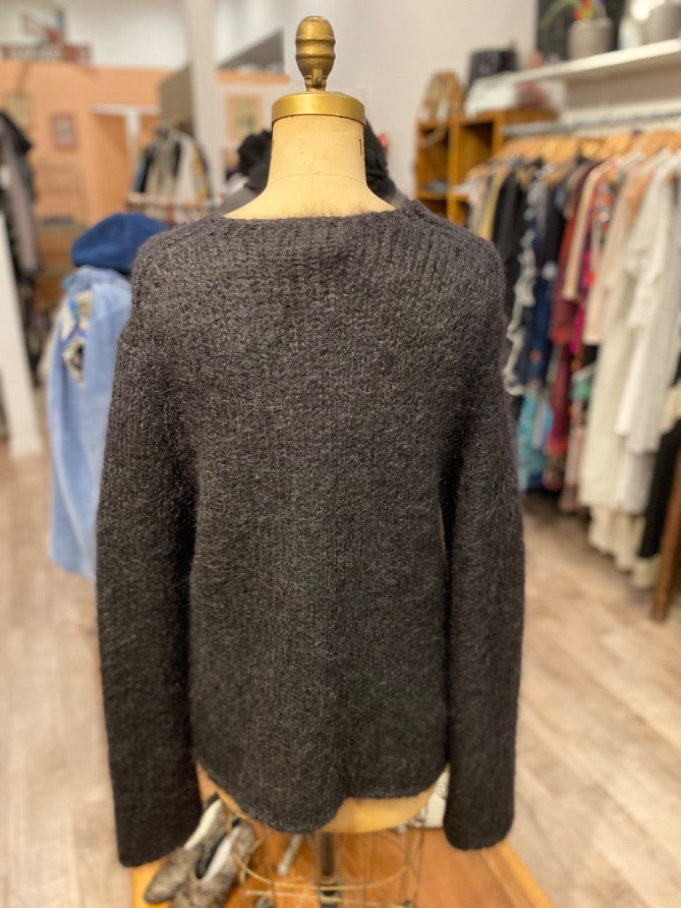 Comme Des Garcons Black Paint Sweater, Medium