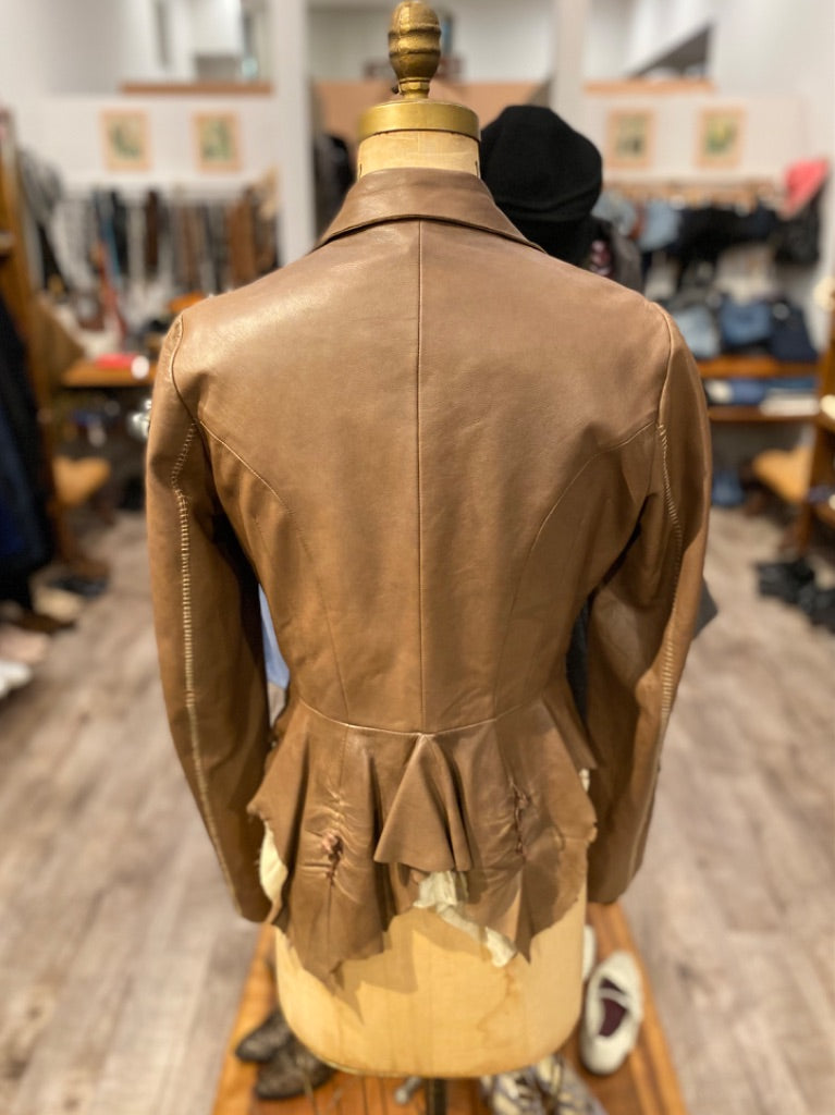 Nigel Preston Brown Leather Jacket, 42