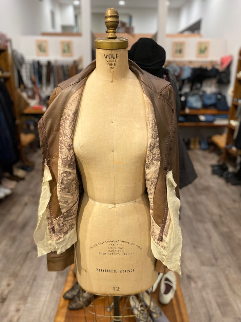 Nigel Preston Brown Leather Jacket, 42