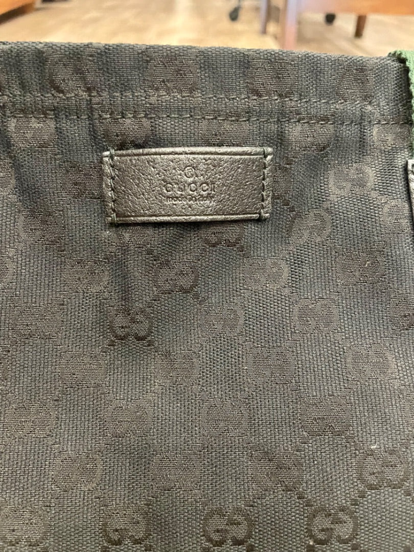 Gucci Black Canvas Tote Bag, OS