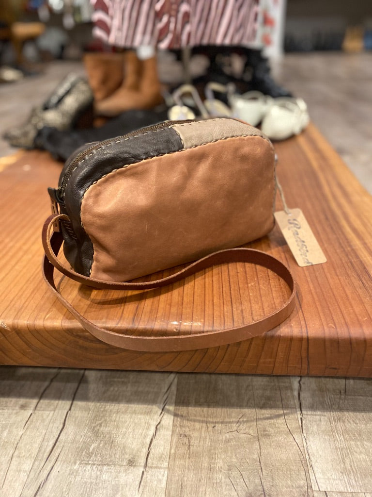 Henry Cuir Beige/Brown/Taupe Cross Body Purse, OS
