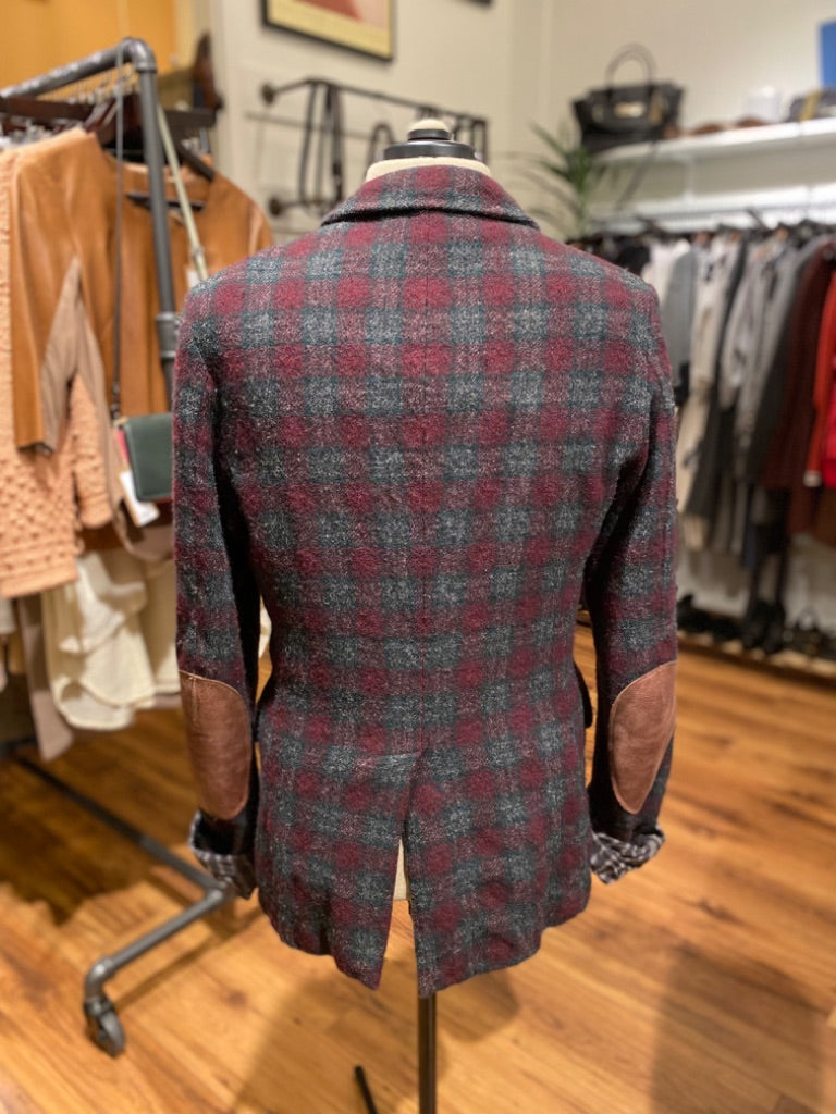 Junya Watanabe Burgundy Cut Out Blazer, Medium