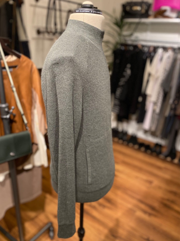 James Perse Green Zip Sweater, 1