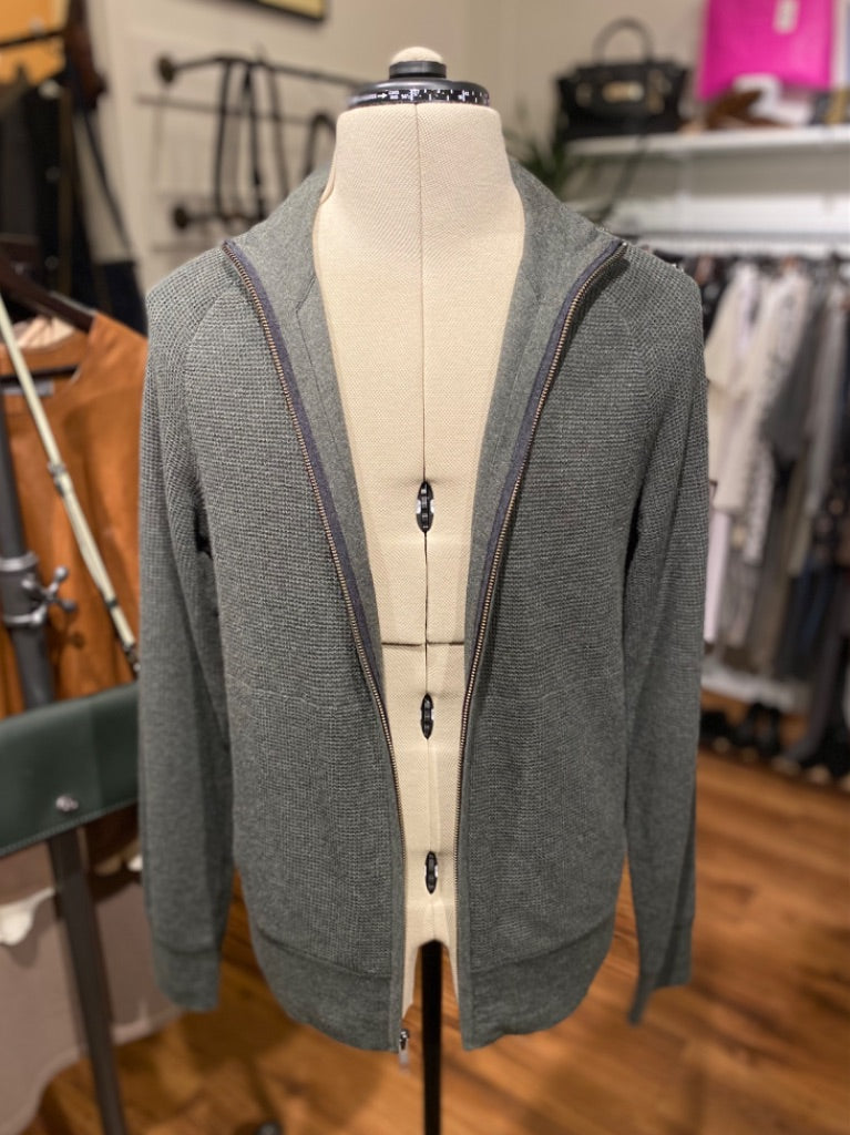 James Perse Green Zip Sweater, 1