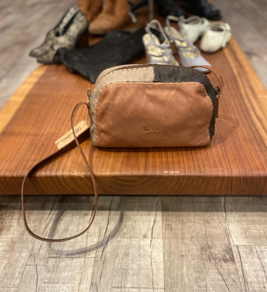 Henry Cuir Beige/Brown/Taupe Cross Body Purse, OS