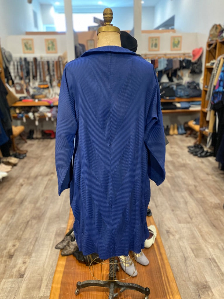 Issey Miyake Blue Pleated Coat, 2