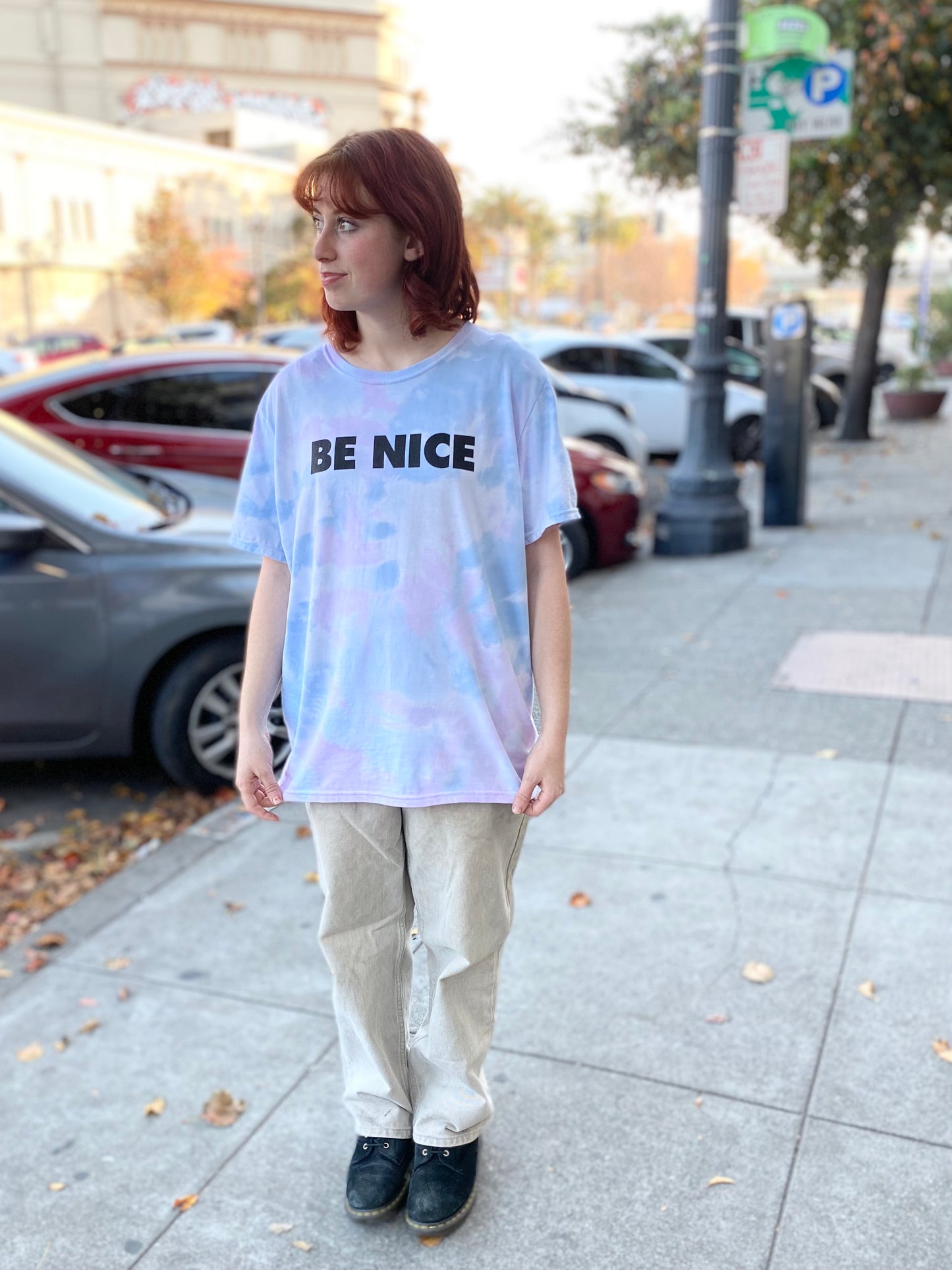 NVR OVR “BE NICE” Tie Dye Shirt