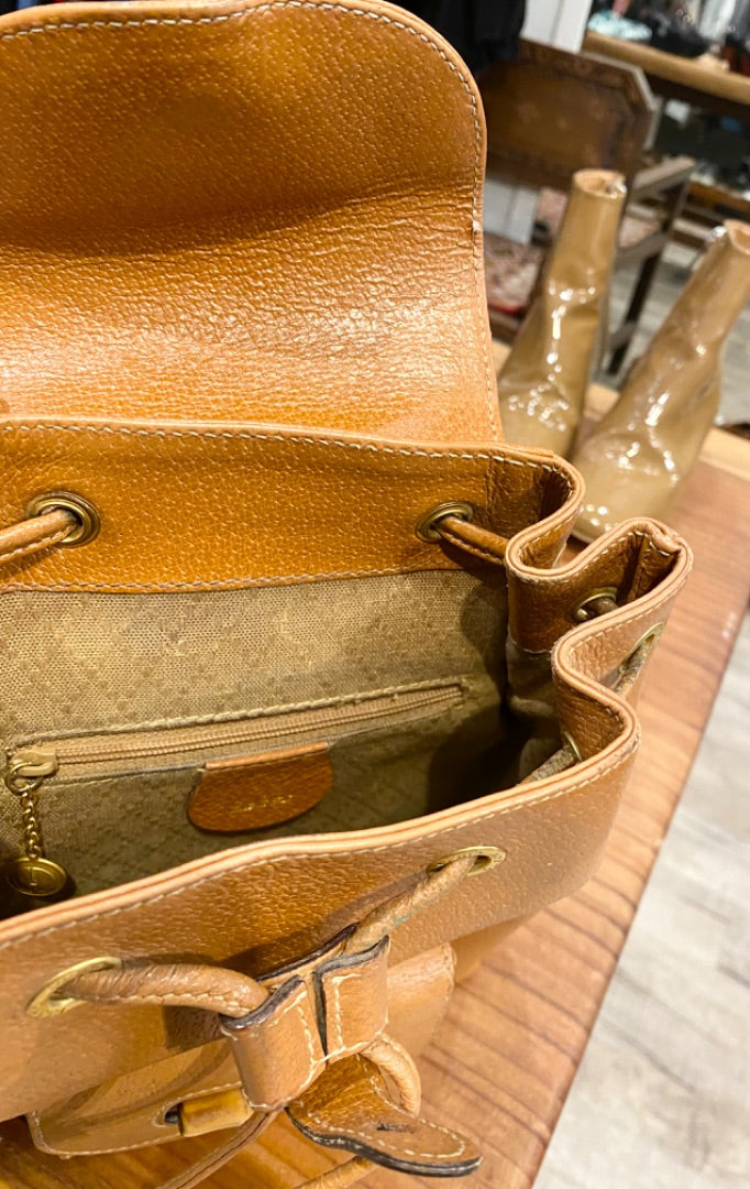 Gucci Tan Leather Backpack, OS
