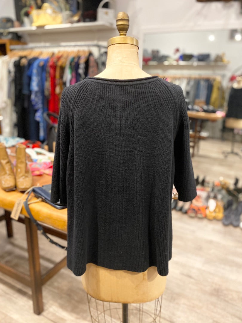 Cordera Black Knit Sweater, Medium