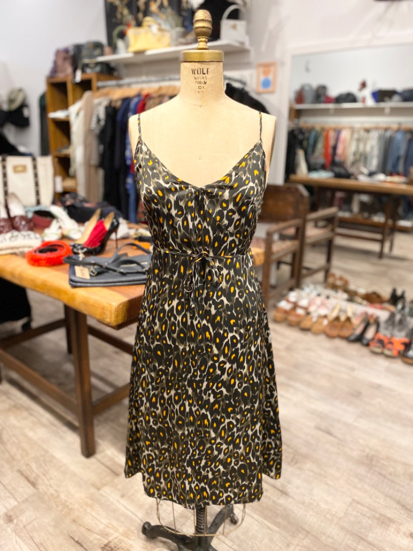 R13 Leopard Slip Dress, Medium